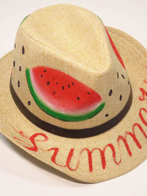 Καπέλο Ψάθινο Με Ζωγραφική Summer