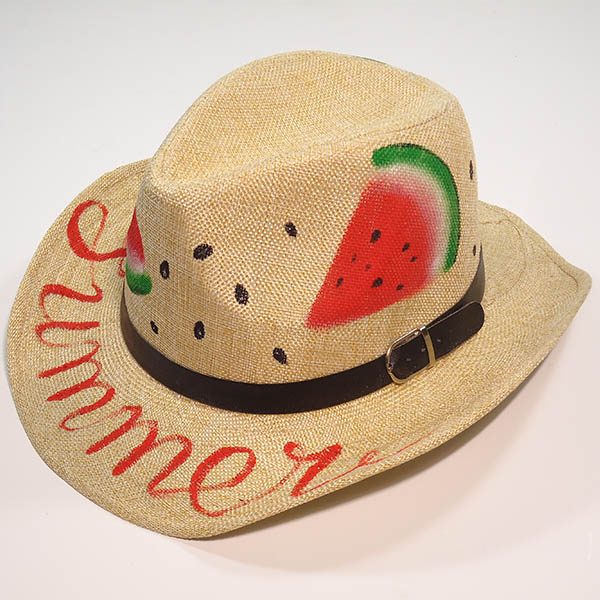 Καπέλο Ψάθινο Με Ζωγραφική Summer - idea4me