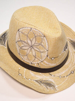Καπέλο Ψάθινο Με Ζωγραφική Ονειροπαγίδα