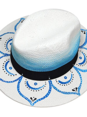 Καπέλο Ψάθινο PANAMA Με Ζωγραφική Mandala