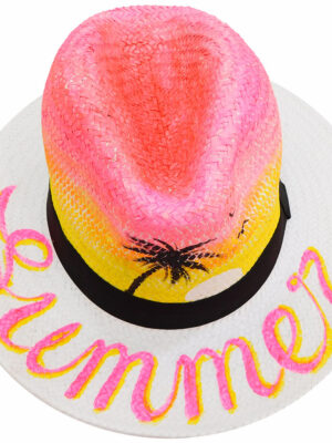 Καπέλο Ψάθινο PANAMA Με Ζωγραφική Νησί