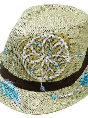 DSCN2392 Καπέλο Ψάθινο Με Ζωγραφική Ονειροπαγίδα