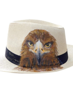 Καπέλο Ψάθινο Με Ζωγραφική Αετός