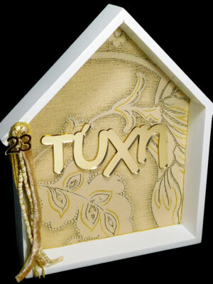 Γούρι Ξύλινο Σπιτάκι "Τύχη"