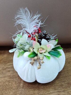 Γούρι χειροποίητη υφασμάτινη κολοκύθα