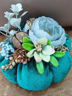 ΧΓ0772(1) Γούρι χειροποίητη υφασμάτινη κολοκύθα