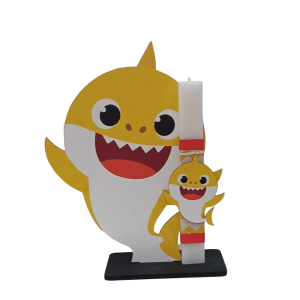 Χειροποίητη Στατική Λαμπάδα baby shark