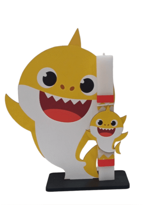Χειροποίητη Στατική Λαμπάδα baby shark