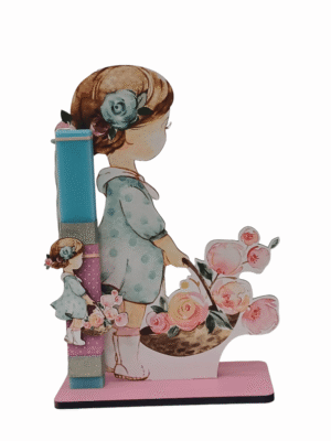 Χειροποίητη Στατική Λαμπάδα Κορίτσι