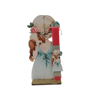 Χειροποίητη Στατική Λαμπάδα Κορίτσι