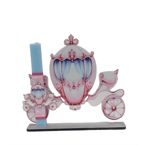 Χειροποίητη Στατική Λαμπάδα Άμαξα