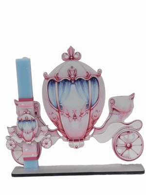 Χειροποίητη Στατική Λαμπάδα Άμαξα