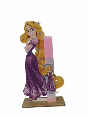 Χειροποίητη Στατική Λαμπάδα Ραπουνζέλ