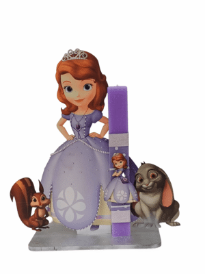 Χειροποίητη Στατική Λαμπάδα Πριγκίπισσα Σοφία