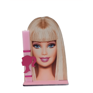 Χειροποίητη Στατική Λαμπάδα Barbie