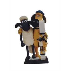 Χειροποίητη Στατική Λαμπάδα shaun the sheep