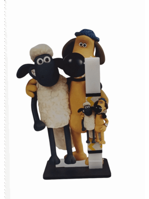 Χειροποίητη Στατική Λαμπάδα shaun the sheep
