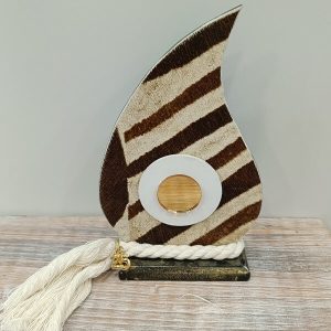 Χειροποίητο γούρι ξύλινο μάτι σταγόνα