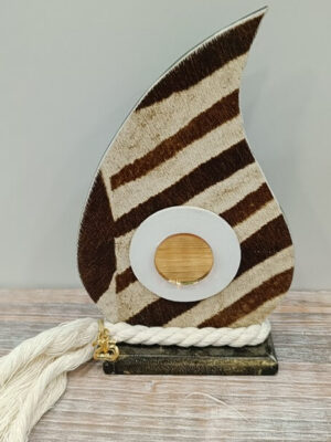 Χειροποίητο γούρι ξύλινο μάτι σταγόνα