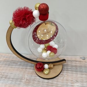 Χειροποίητο γούρι "Διάφανη μπάλα - BEST TEACHER"