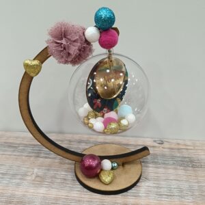 Χειροποίητο γούρι "Διάφανη μπάλα- ΝΟΝΑ"