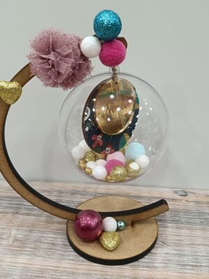 Χειροποίητο γούρι "Διάφανη μπάλα- ΝΟΝΑ"