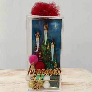 Χειροποίητο επιτραπέζιο γούρι κουτί "3 Μάγοι"