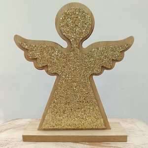 Χειροποίητο ξύλινο χριστουγεννιάτικο διακοσμητικό Άγγελος