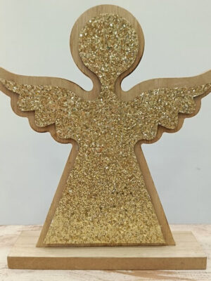 Χειροποίητο ξύλινο χριστουγεννιάτικο διακοσμητικό Άγγελος