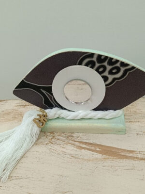 Χειροποίητο ξύλινο γούρι μάτι