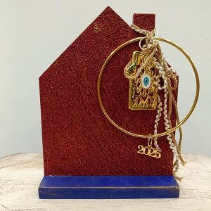 Χειροποίητο επιτραπέζιο γούρι "Σπίτι- σπιτάκι κρεμαστό"