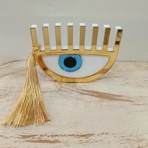 Χειροποίητο επιτραπέζιο γούρι πλεξιγκλάς "Μάτι"