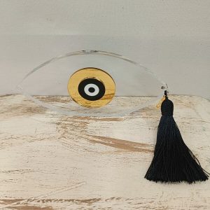 Χειροποίητο γούρι πλεξιγκλάς "Μάτι"