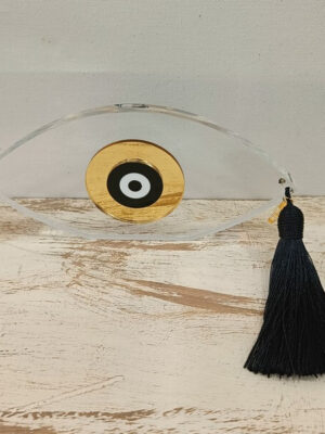 Χειροποίητο γούρι πλεξιγκλάς "Μάτι"