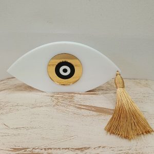 Χειροποίητο γούρι πλεξιγκλάς "Μάτι"