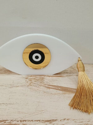 Χειροποίητο γούρι πλεξιγκλάς "Μάτι"