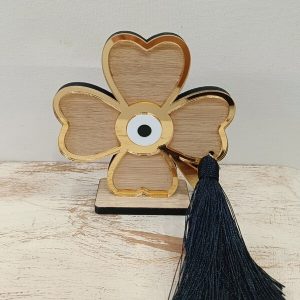 Χειροποίητο επιτραπέζιο γούρι "Τετράφυλλο τριφύλι"