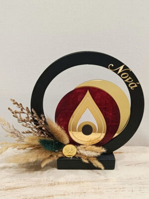 Χειροποίητο γούρι μάτι με αφιέρωση "Νονά"