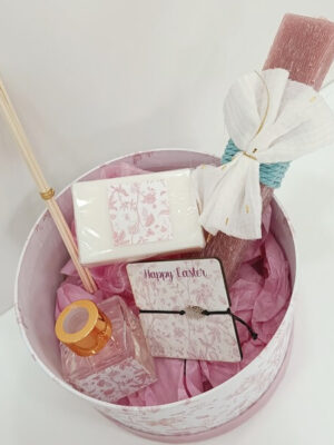 Πασχαλινό Σετ Δώρου Με Λαμπάδα Σε Κουτί