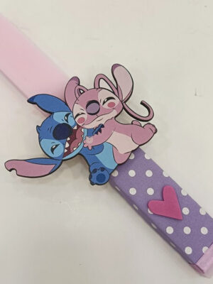Λαμπάδα Με Φιγούρες "STITCH & ANGEL"