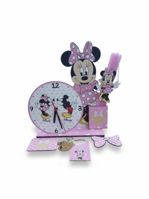 Πασχαλινή Λαμπάδα Minnie The Mouse με Επιτραπέζιο Ρολόι