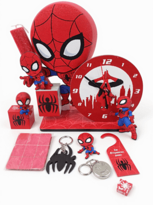 Πασχαλινή Λαμπάδα Spiderman με Επιτραπέζιο Ρολόι