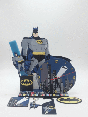 Πασχαλινή Λαμπάδα Batman με Επιτραπέζιο Ρολόι