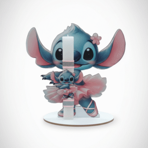 Πασχαλινή Λαμπάδα Stitch Μπαλαρίνα με διακοσμητικό σταντ