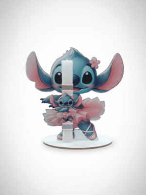 Πασχαλινή Λαμπάδα Stitch Μπαλαρίνα με διακοσμητικό σταντ