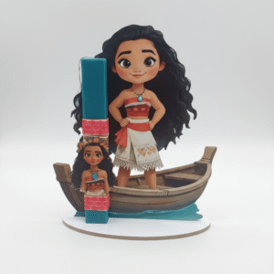 Πασχαλινή Λαμπάδα Moana με διακοσμητικό σταντ