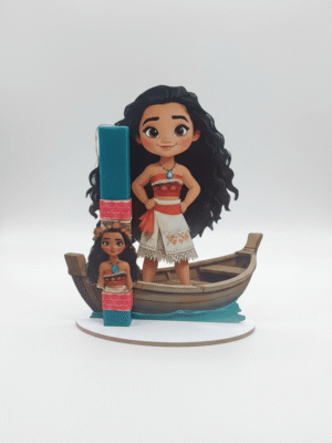 Πασχαλινή Λαμπάδα  Moana με διακοσμητικό σταντ