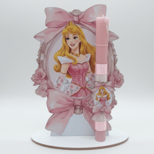 Πασχαλινή Λαμπάδα Aurora  Ωραία  Κοιμωμένη με διακοσμητικό σταντ