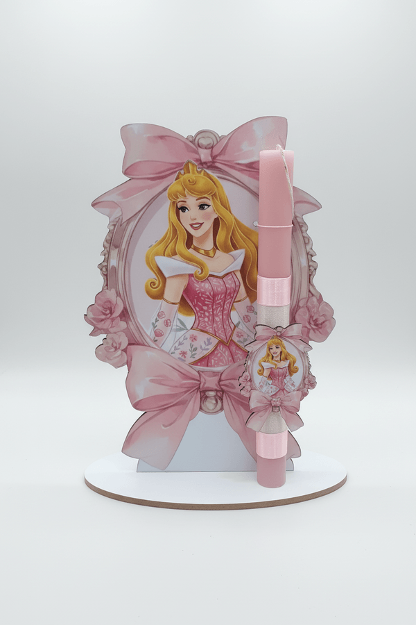 Πασχαλινή Λαμπάδα Aurora Ωραία Κοιμωμένη με διακοσμητικό σταντ