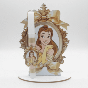 Πασχαλινή Λαμπάδα Η Πεντάμορφη και το Τέρας με διακοσμητικό σταντ